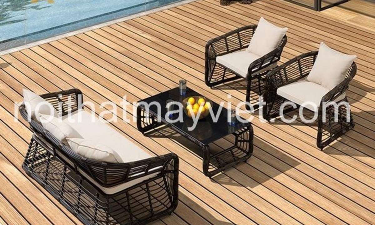 Bàn Ghế Sofa Mây Tre BGSF009